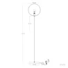 Lampadaire lampe sur pied aluminium couleur noire culot e27