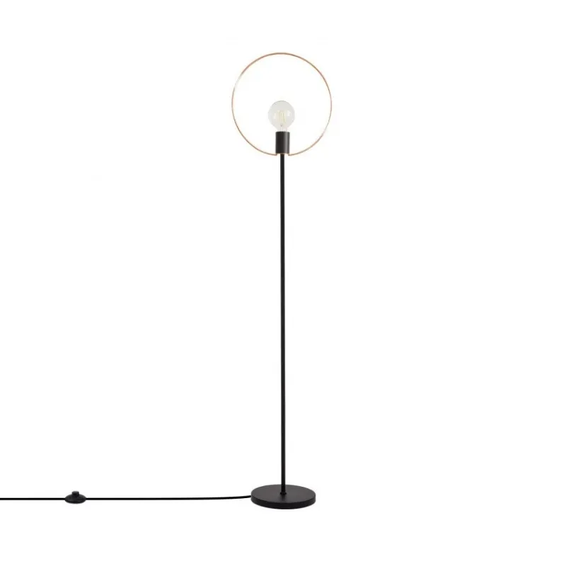 Lampadaire lampe sur pied aluminium couleur noire culot e27