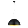 Suspension luminaire suspendu acier noir culot e27 cloche doré 40cm