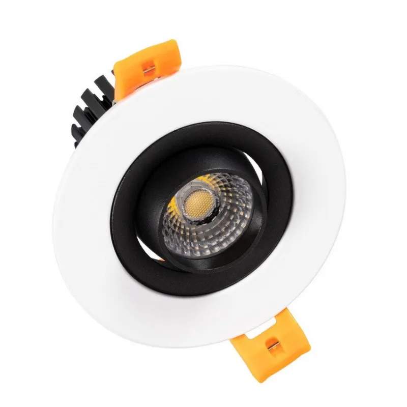 Encastrable spot led blanc et noir 7w-560 lumens-3000k-4000k-6000k