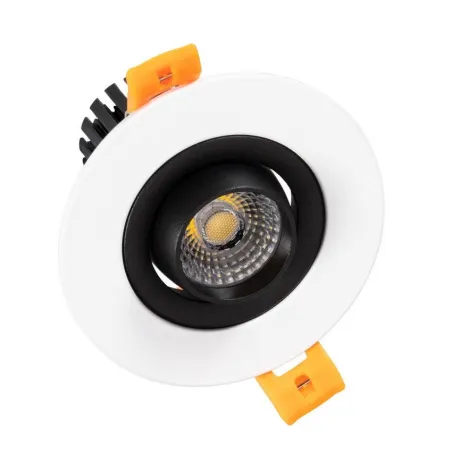 Encastrable spot led blanc et noir 7w-560 lumens-3000k-4000k-6000k