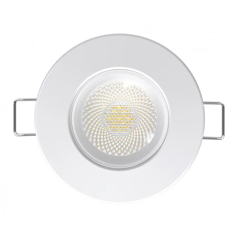 Spot 6w led downlight rt2012 variable ip65 recouvrable rond blanc 80mm blanc-bbc-selectionneur de temperature 3000k-4000k-6000k