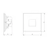 Spot encastrable mural ip65-carre-2w-led-150lm-3000k ascain