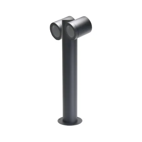 Borne potelet exterieur 45cm double tetes orientable noire gu10 balisage