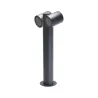 Borne potelet exterieur 45cm double tetes orientable noire gu10 balisage