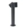 Borne potelet exterieur 45cm double tetes orientable noire gu10 balisage