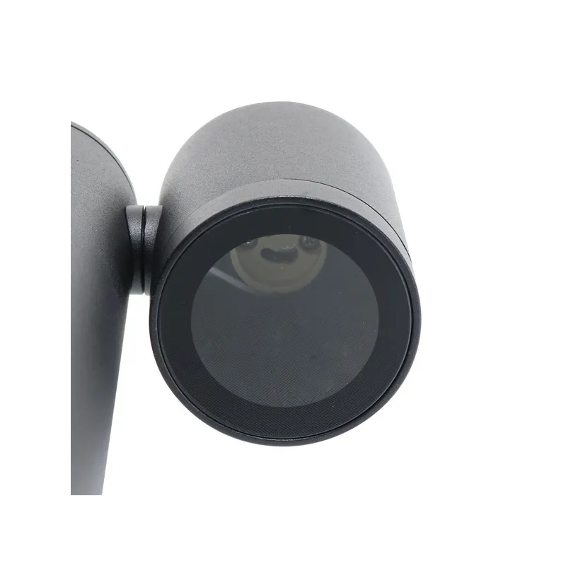 Borne potelet exterieur 45cm tetes orientable noire gu10 balisage