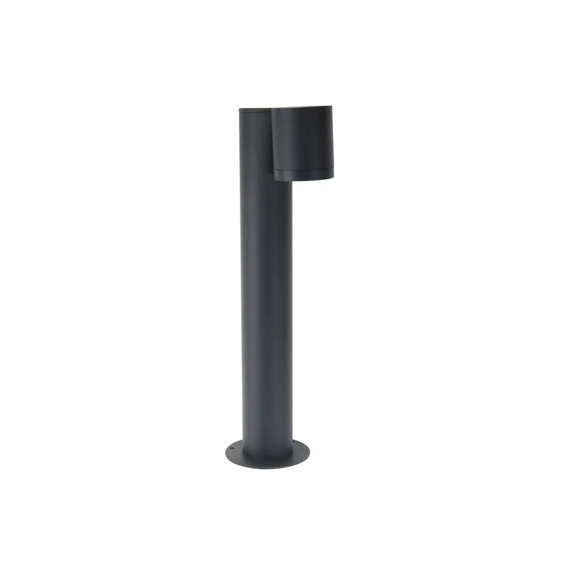 Borne potelet exterieur 45cm tetes orientable noire gu10 balisage