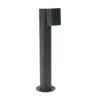 Borne potelet exterieur 45cm tetes orientable noire gu10 balisage