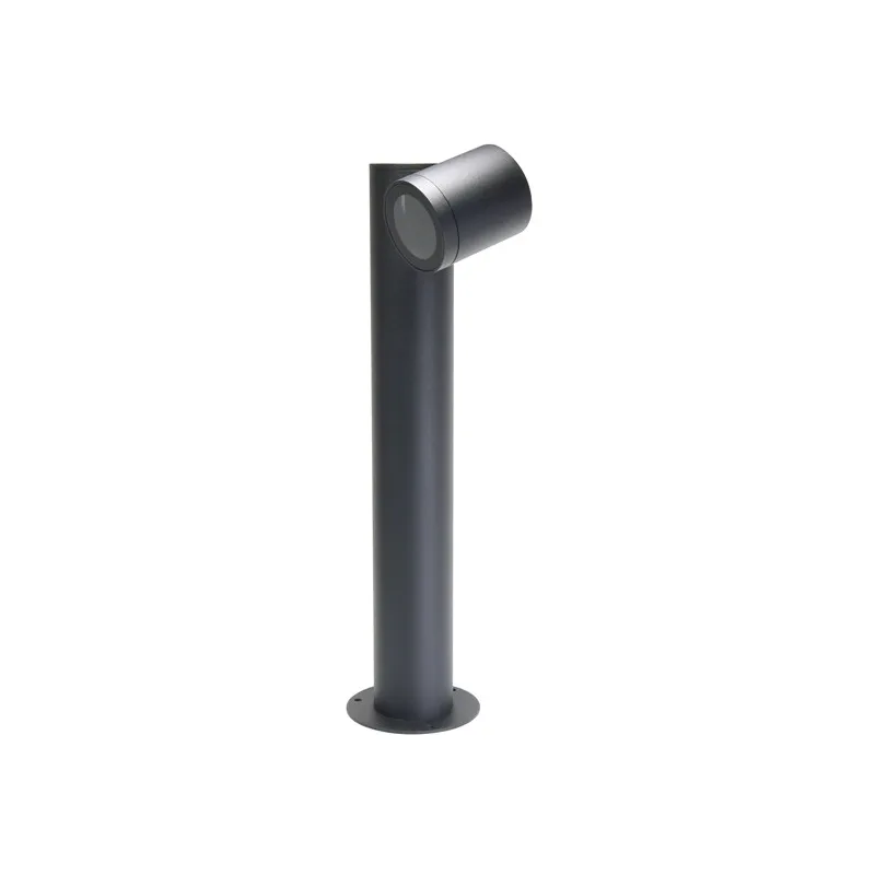 Borne potelet exterieur 45cm tetes orientable noire gu10 balisage