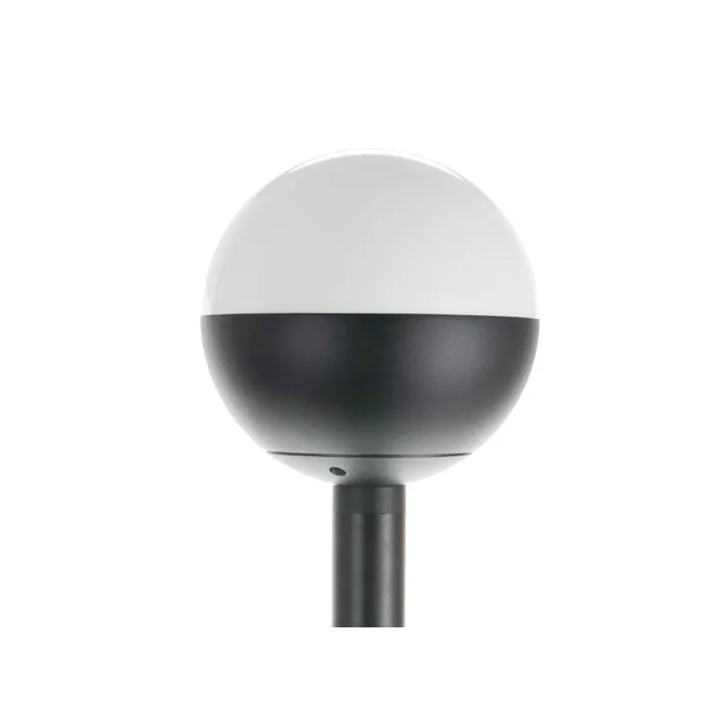 Borne potelet exterieur 50cm tetes boule 18cm noire e27 balisage