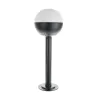 Borne potelet exterieur 50cm tetes boule 18cm noire e27 balisage