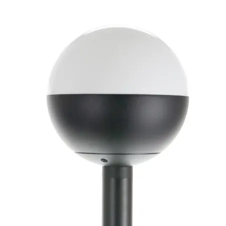 Borne potelet exterieur 50cm tetes boule 18cm noire e27 balisage