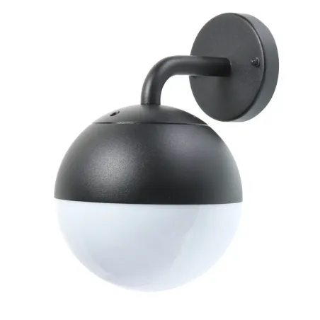 Applique murale exterieur tetes boule 18cm noire culot e27