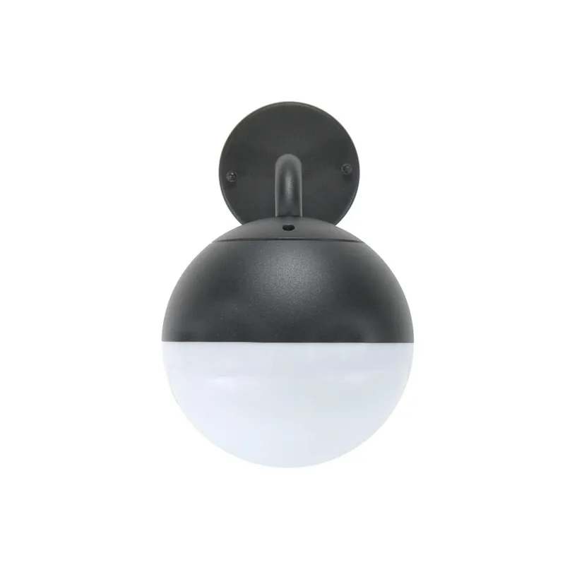 Applique murale exterieur tetes boule 18cm noire culot e27