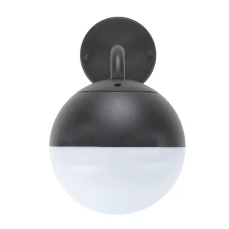 Applique murale exterieur tetes boule 18cm noire culot e27