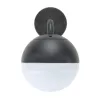 Applique murale exterieur tetes boule 18cm noire culot e27