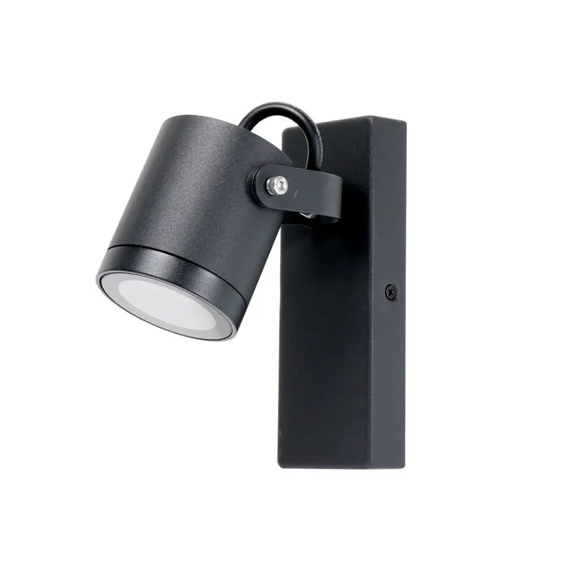 Applique murale exterieur tetes orientable noire culot g10