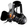 Plafonnier noir applique patère orientable noire e27 effet scène