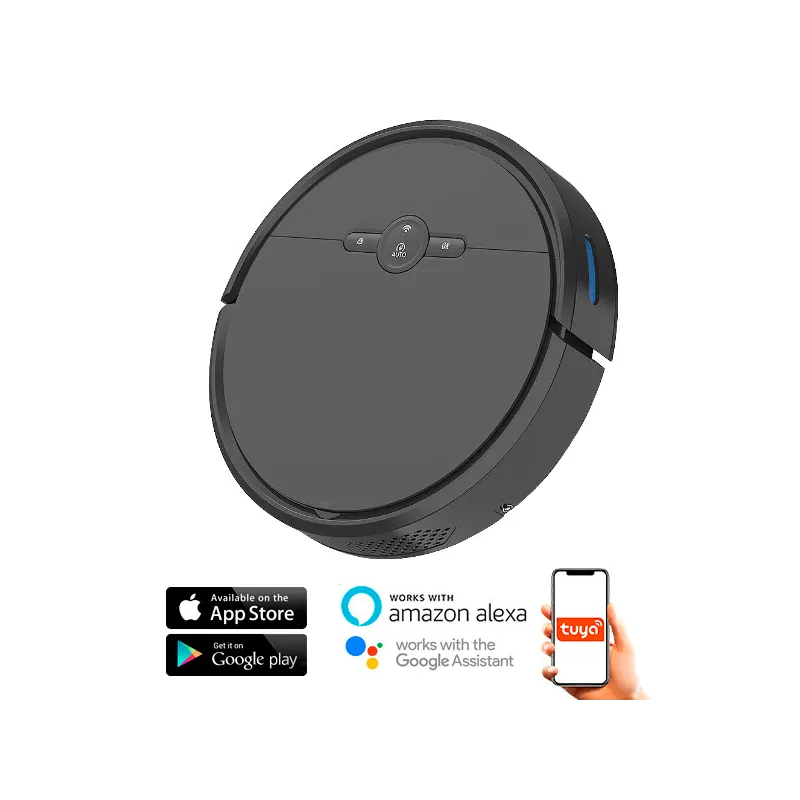 Aspirateur robot connecté programmable application tuya Alexa et google