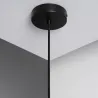 Plafonnier suspension métal noir et doré culot e27