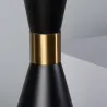 Plafonnier suspension métal noir et doré culot e27