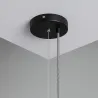 Plafonnier suspension cloche culot e27 béton gris et fixation métal noir