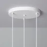 Plafonnier triple suspensions bois et métal culot e27