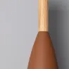 Plafonnier triple suspensions bois et métal culot e27