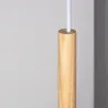 Plafonnier triple suspensions bois et métal culot e27