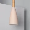 Plafonnier triple suspensions bois et métal culot e27