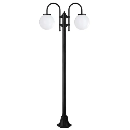 Colonne BOOM IP43 E27 2 ballon noir - Pas cher