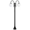 Colonne BOOM IP43 E27 2 ballon noir - Pas cher
