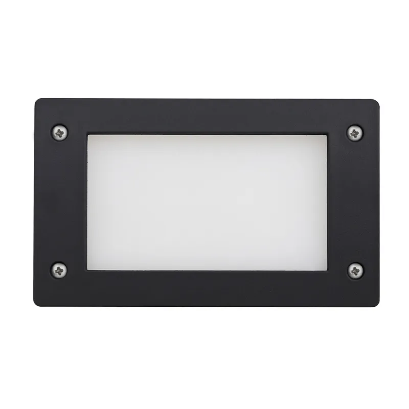 Encastré Rect.  DEVON GX53 LED T2 3W 350lm 3000K Noir - Pas cher