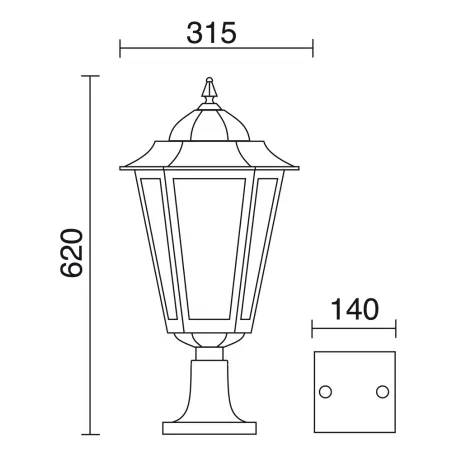 Lampadaire sur le mur blanc - Pas cher