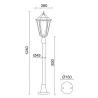 Lampadaire 1 l. Noir (257-1-Tn) - Pas cher