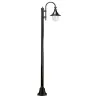 Lampadaire 1L. TROM IP43 E27 Noir. - Pas cher
