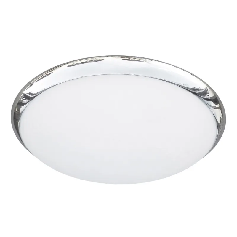 Plafond CARPI IP44 E27 2x23W crom mat gla - Pas cher
