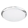 Plafond CARPI IP44 E27 2x23W crom mat gla - Pas cher
