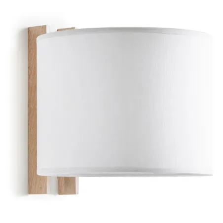 Apliq. WOOD IP20  E27 (Ø45) máx. 40W Cotton Blanc - Pas cher