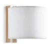 Apliq. WOOD IP20  E27 (Ø45) máx. 40W Cotton Blanc - Pas cher