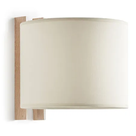 Apliq. WOOD IP20  E27 (Ø45) máx. 40W Cotton Beige - Pas cher