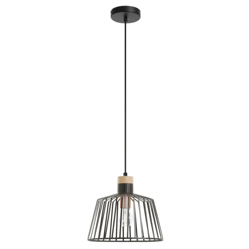 Suspension BAGUET IP20 E27 60W Noir - Pas cher