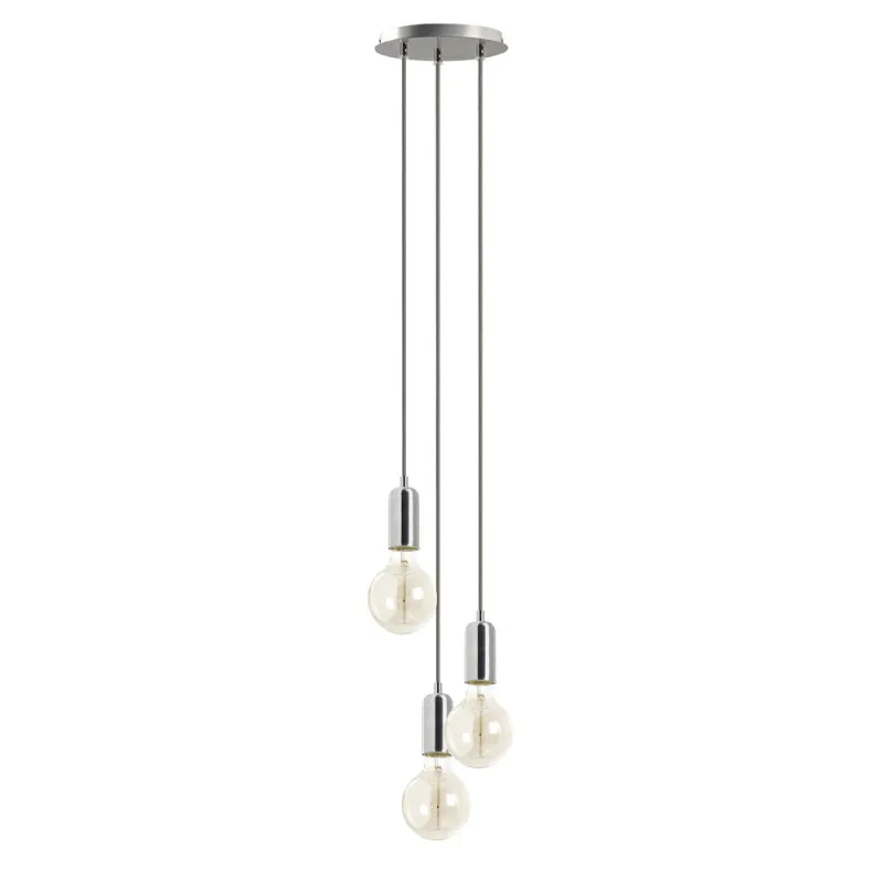 Suspension  A TU ESTILO IP20 3xE27 60W crom - Pas cher