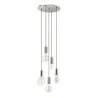 Suspension A TU ESTILO IP20 5xE27 60W crom - Pas cher