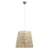 Suspension  VIMET IP20 E27 60W Fibre naturelle marron - Pas cher