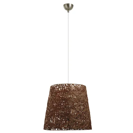 Pendant  FIMET IP20 E27 60W 60cms Fibre naturelle marron - Pas cher