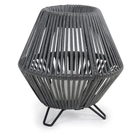 Luminaire sol NELL E27 LED Ø56cm H.53cm Ratán Grafito - Pas cher