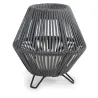 Luminaire sobrem.NELL  IP65 LED 6W 3000K  Ø25cm H.27,5cm Ratán Graf...