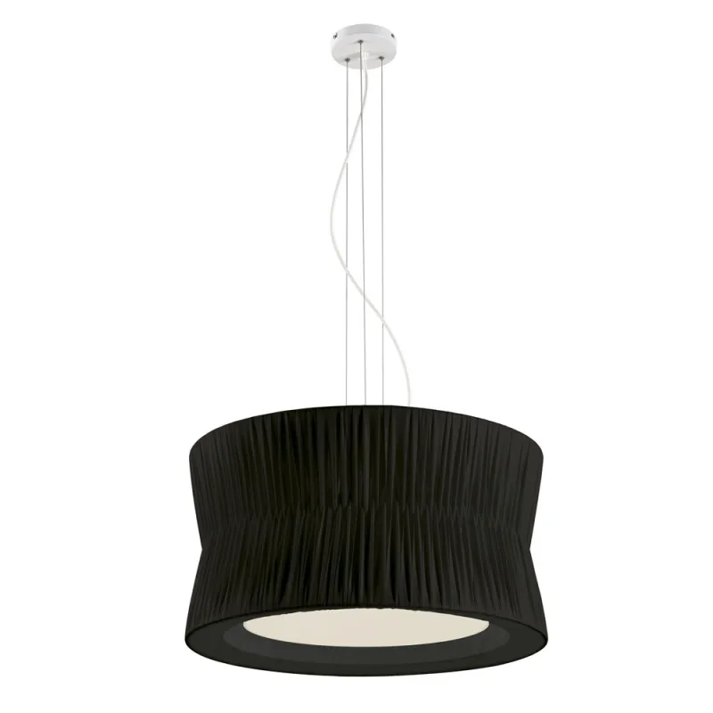 Suspension CORA IP20 3x E27 máx. 60W Ribbon Ribbon Wrapped Noir - P...
